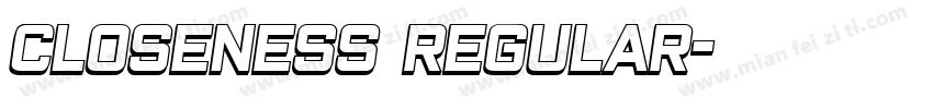 Closeness Regular字体转换